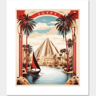 The Nile River Egypt Vintage Poster Tourism Posters and Art